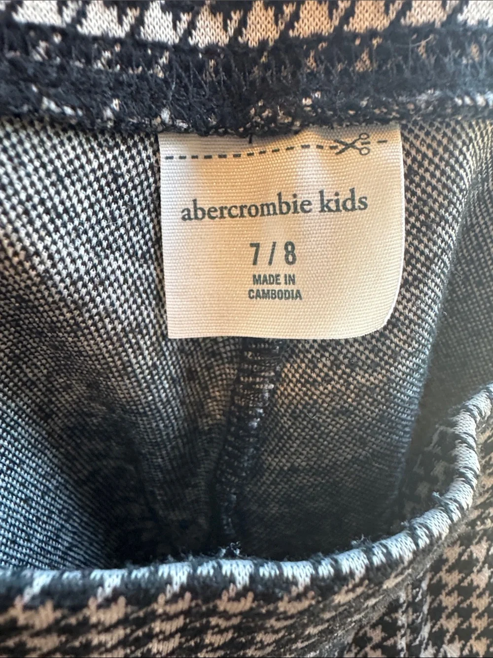 abercrombie kids Black & White Houndstooth Flare Pants